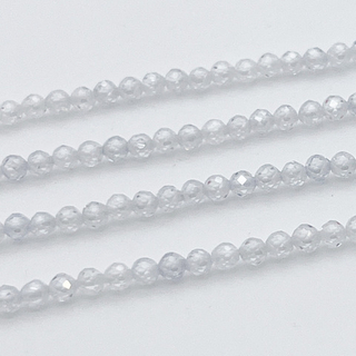 Фианит (кубический цирконий), цвет прозрачный, размер 3 мм, цена за нить 38 см