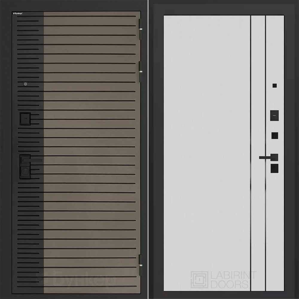 Входная дверь Бункер БН-15 - 10 Белый софт рельеф