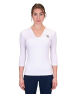 ОДЕЖДА ДЛЯ ТЕННИСА Женская, Футболка с рукавом BIDI BADU CREW V NECK .