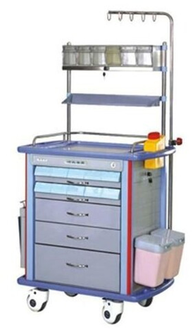 Столик-тележка медицинская инструментальная МЕДИЦИНОФФ F-19