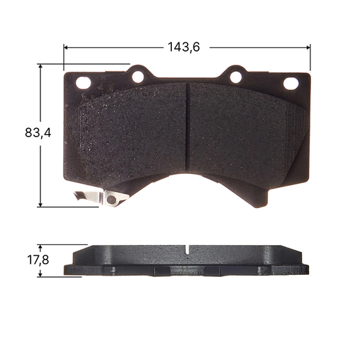 Колодки тормозные дисковые Avantech передние (противоскрипная пластина в компл.) AV124