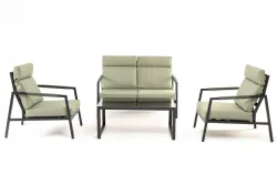 "Лилия" лаунж-зона 4-местная из алюминия, цвет серо-зеленый