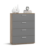 Комод LUX серый графит, крафт табачный
