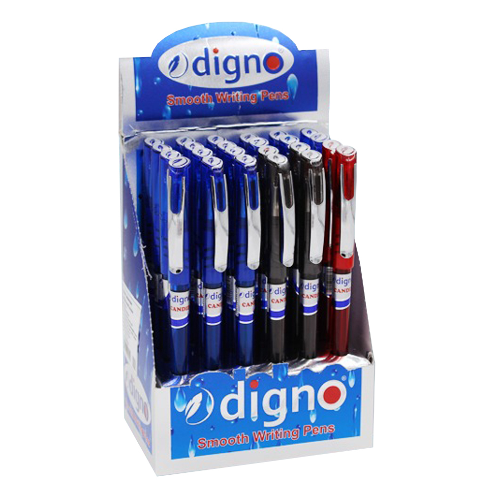 Ручка шариковая, масляная, Digno, 3 цвета чернил, серия "CANDID", 3 цвета корпуса, 24 шт