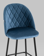 Стул барный Марсель велюр пыльно-синий