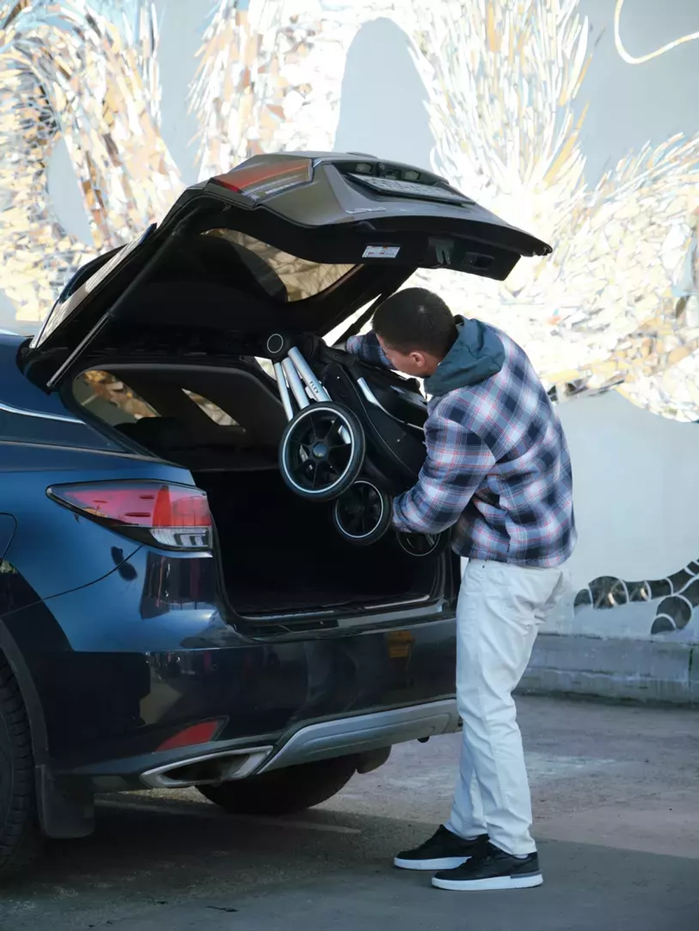 Коляска детская "FLEX GRAND" (2в1) RA072 Midnight Black + сумка