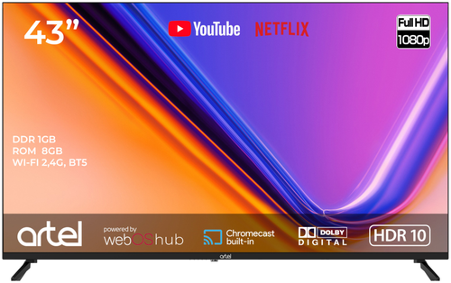 Телевизор Artel A43MQA800 109 см черный