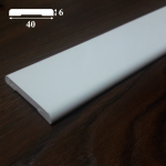 Наличник 40мм "Eff" 2,2м Белый плоский  вспен. ПВХ