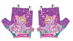 Перчатки велосипедные детские, Fairy Camilla, гелевые вставки,цвет фиолетовый, размер 5XXXS