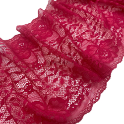Кружево эластичное малиновое 22 см