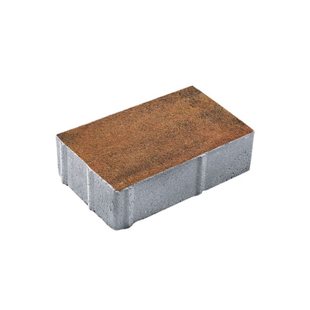 Тротуарная плитка ПРЯМОУГОЛЬНИК 300х200 мм - Листопад гладкий Саванна