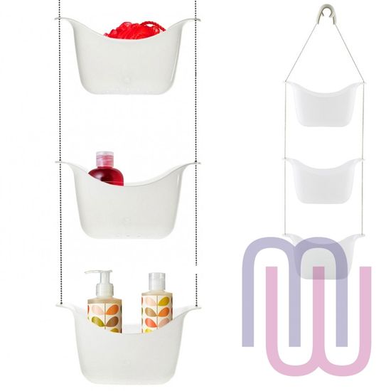 Органайзер для душа Bask белый-никель