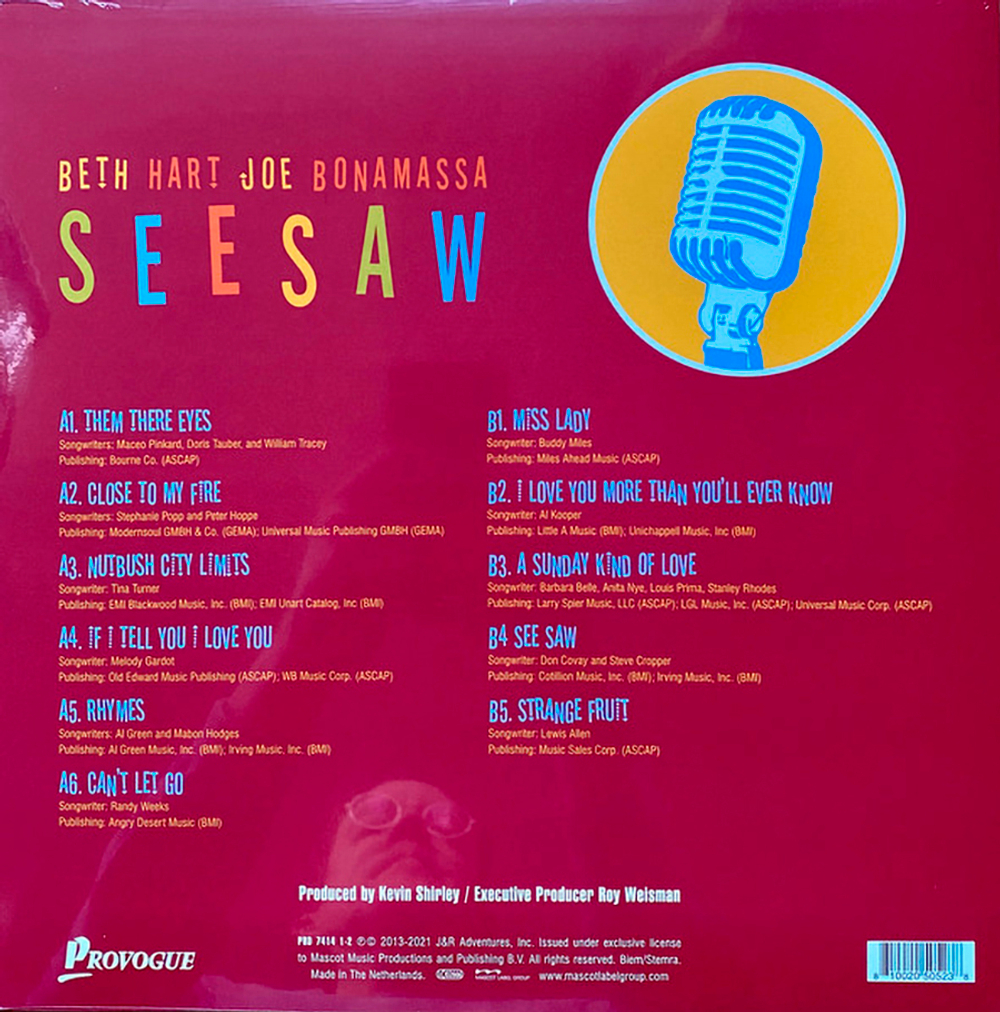 Beth Hart & Joe Bonamassa / Seesaw (Clear Vinyl)(LP)