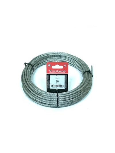 Трос стальной 5.0мм DIN 3055 цинк (уп.20м) подвес СТРОЙМЕТИЗ 4140080
