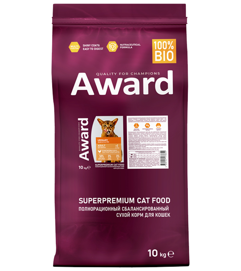 Award Urinary Курица с добавлением клюквы, цикория и рыбьего жира 1кг. развес