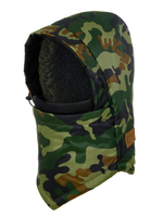 Зимняя балаклава на меху из овечьей шерсти (камуфляж)