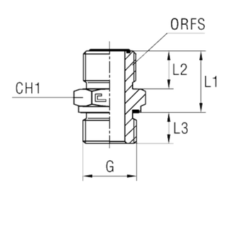 Штуцер FE ORFS 9/16 - BSP 3/8