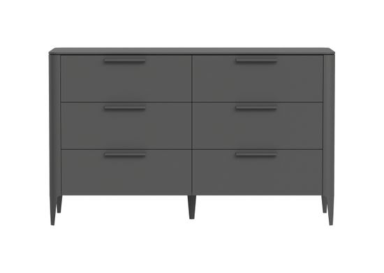 Комод Type 6 ящиков ширина 140 см (темно-серый)