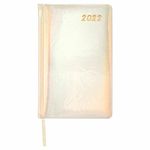 Ежедневник датированный 2022 А5 138x213 мм BRAUBERG "Holiday", "зеркальный кожзам", серебристый, 112751