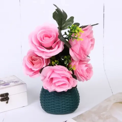 Ваза из пластика «Дениз» 9*7см цвет зеленый