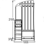 Прихожая Саша 14 яс.анкор темн/яс.анкор св