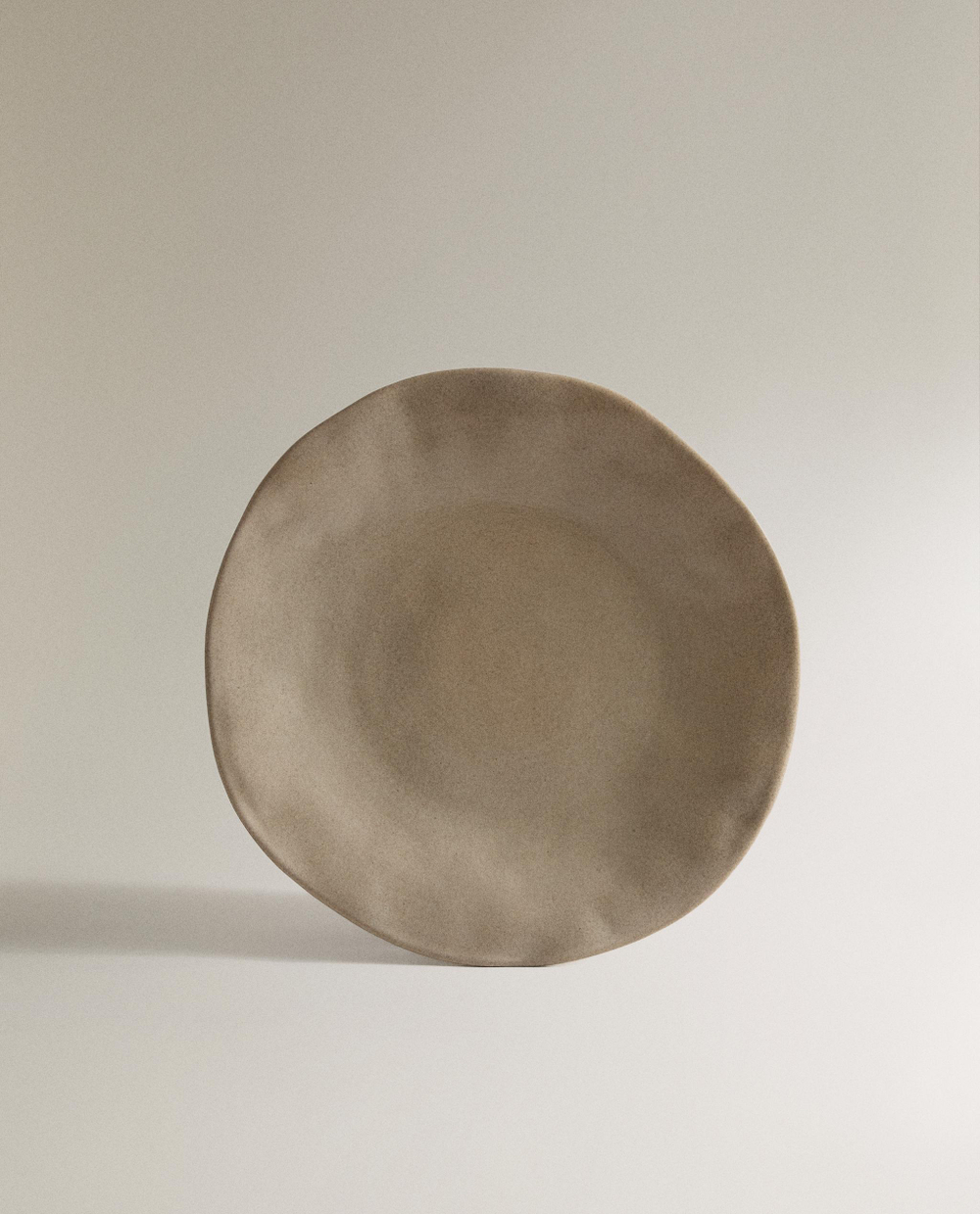Zara Home тарелка десертная из каменной керамики, цвет серый, 24 см