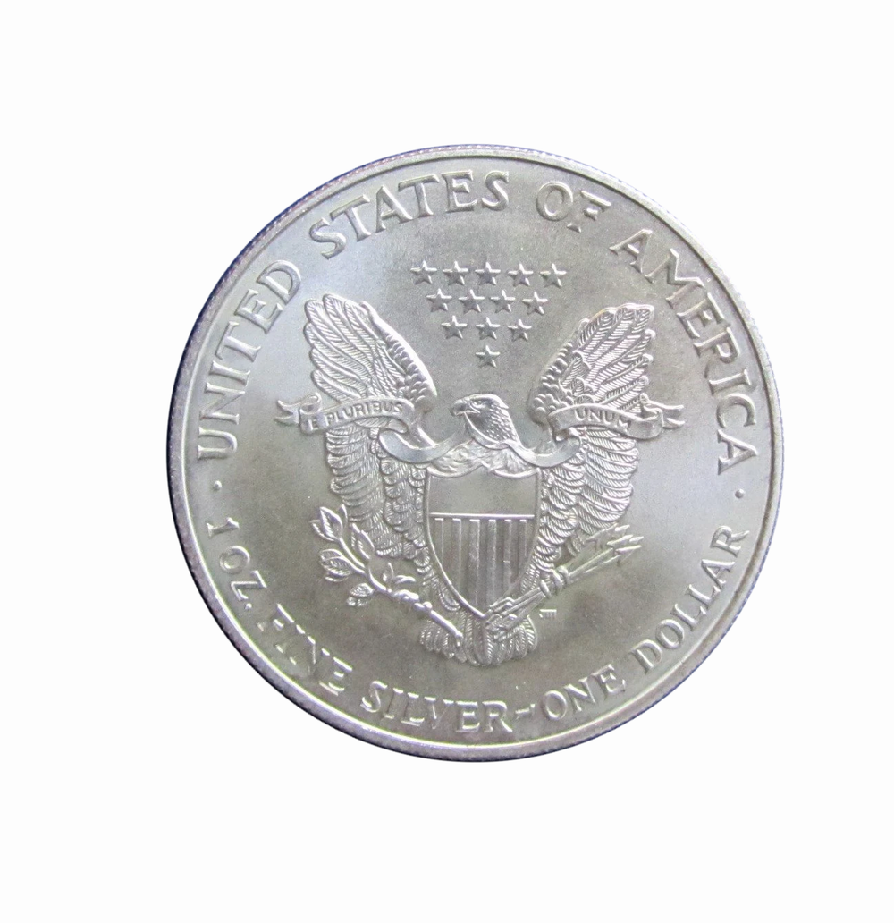 1 доллар США 1996г, "Шагающая свобода" 1 унция серебра