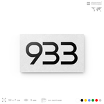 Номер на дверь 933, табличка на дверь для офиса, квартиры, кабинета, аудитории, склада, белая 120х70 мм, Айдентика Технолоджи