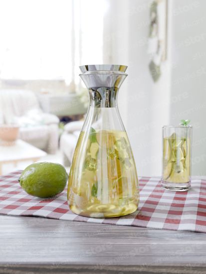 Графин стеклянный 1000 мл. Kamille KM 9031 с крышкой из нержавеющей стали