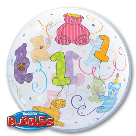 П BUBBLE 22" 1 год Плюшевые мишки