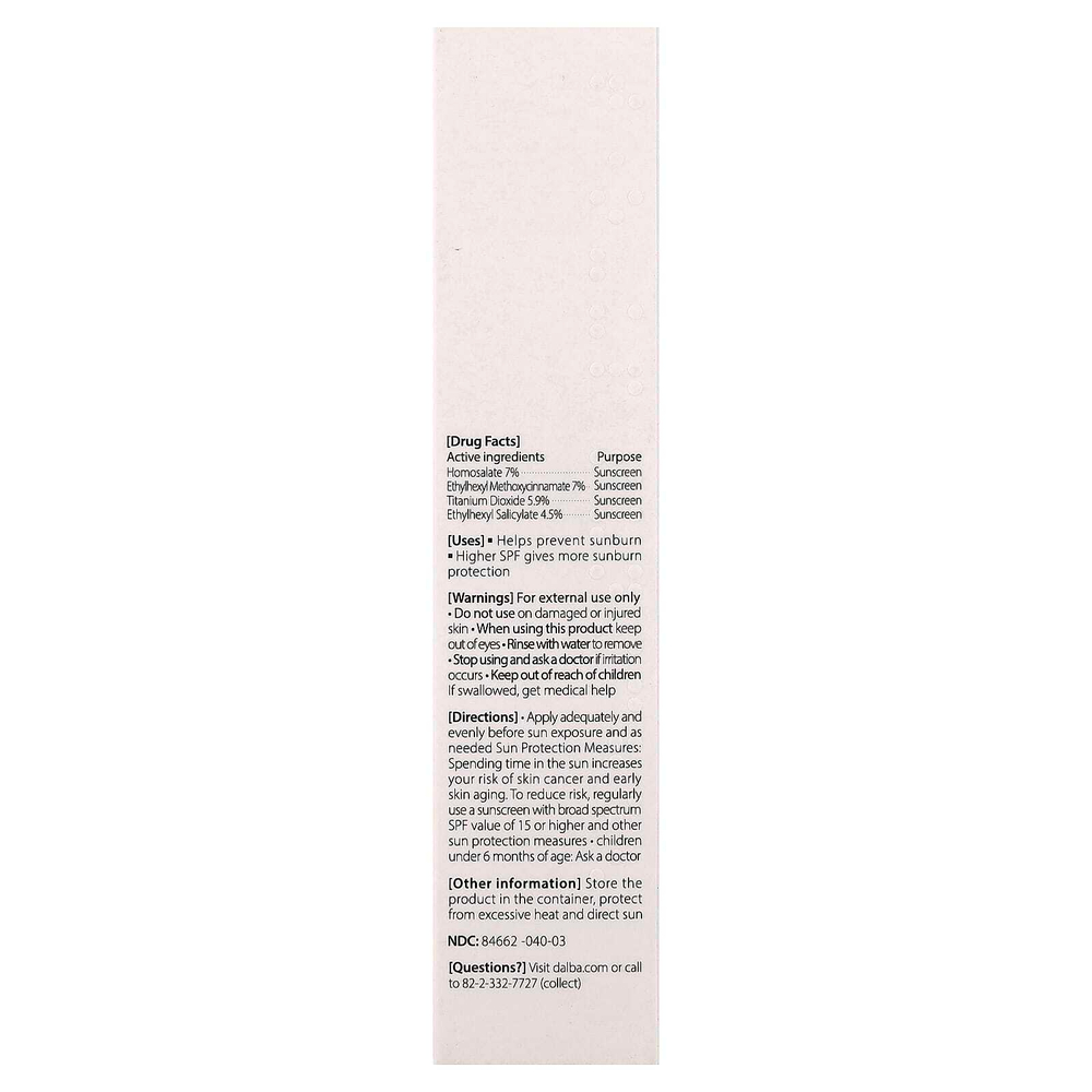 d'Alba, UV Essence Waterfull + Sunscreen, корректирующий розовый тон, SPF 50+, 50 мл (1,69 жидк. Унции)