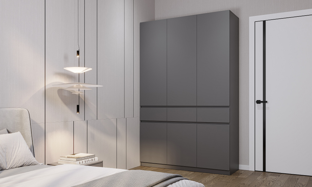 Шкаф 3-х ств. с ящиками Бостон