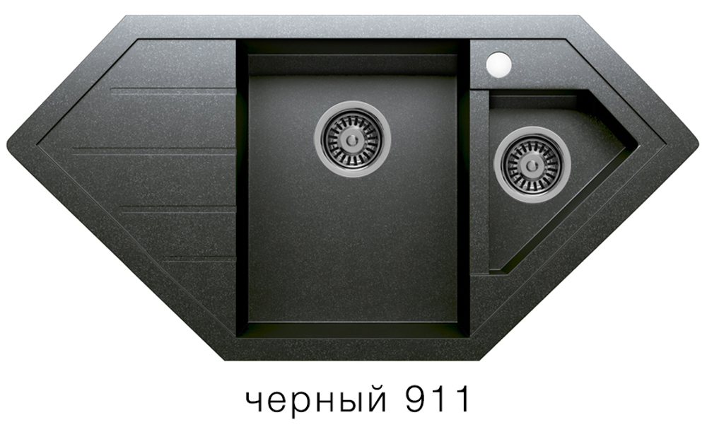 Кухонная мойка Tolero R-114 1000x496 мм Черный №911