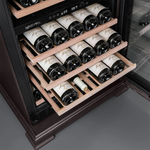 Винный шкаф двухзонный Meyvel MV77PRO-KBT2 (Тёмный шоколад)