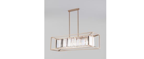 Люстра подвесная 299/6 шампань/прозрачный хрусталь Strotskis Vegas Bogate's