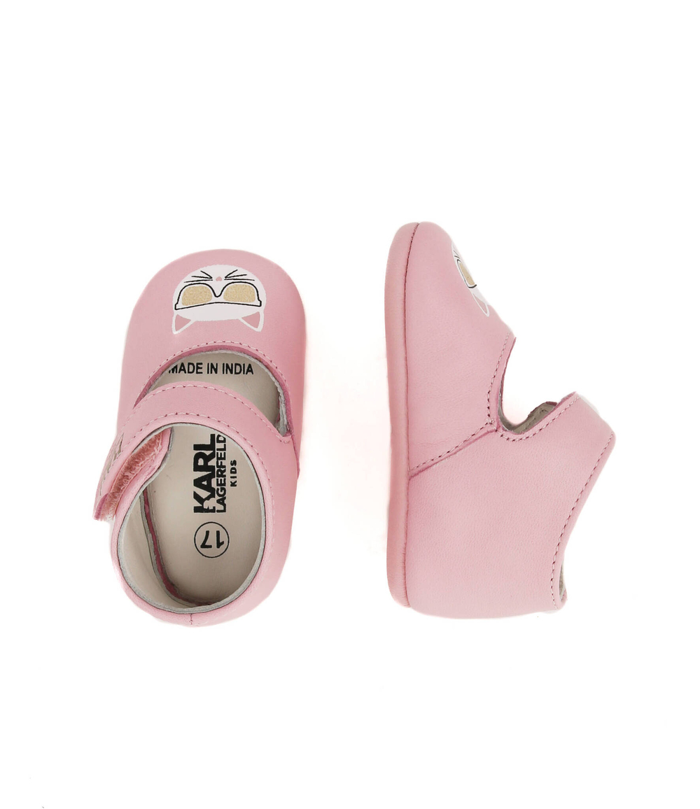 Кожаные пинетки Karl Lagerfeld Kids - розовый(Z99016)