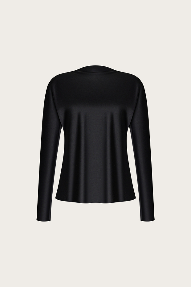 БЛУЗА ИЗ ЧЕРНОГО ШЕЛКА