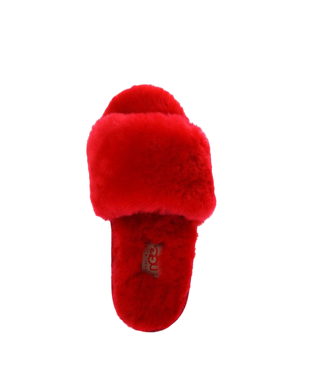 FLUFF SLIDE SLIPPER-red
