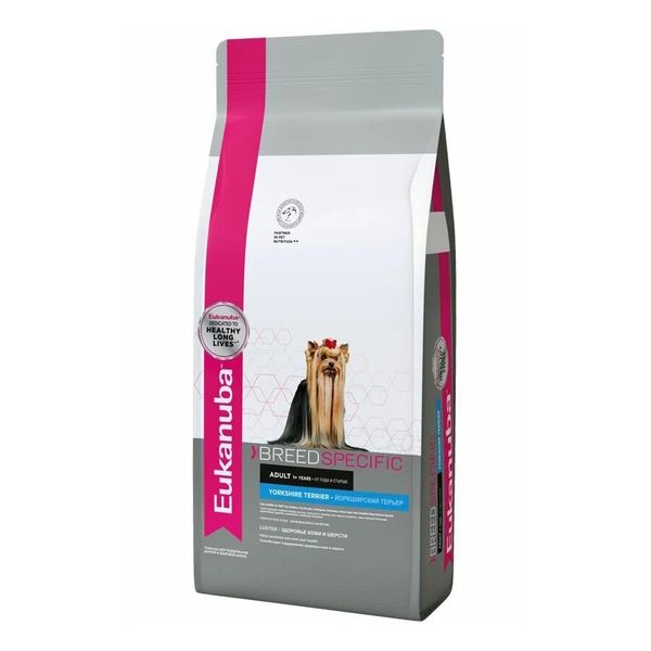 Сухой корм Eukanuba Dog Yorkshire Terrier для взрослых собак породы йоркширский терьер от года