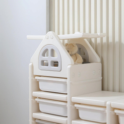 Стеллаж для игрушек UNIX Kids 9 ящиков Grey