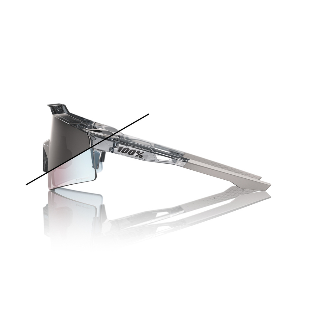 Спортивные очки с диоптриями 100% Speedcraft SL / Polished Translucent Grey / Rose Gold Mirror Photochromic