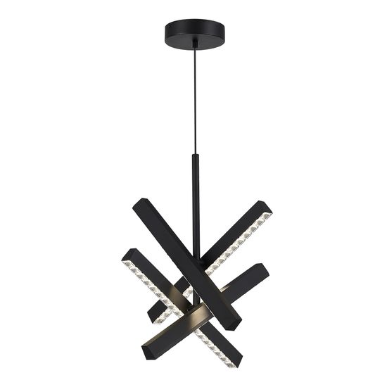 SL1018.413.04 Светильник подвесной ST-Luce черный/прозрачный LED 1*43W 4000K EUCLIDICS