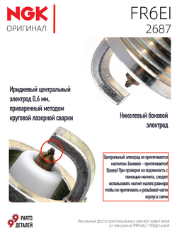 NGK FR6EI 2687 Иридиевые свечи зажигания, 4 шт.