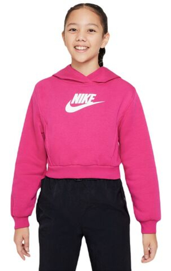 Кофта для девочки теннисная  Nike Sportswear Club Fleece Crop Hoodie - Розовый