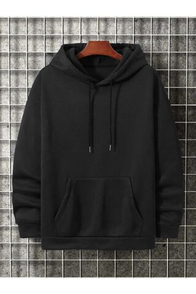 Общие бренды Черный с капюшоном Плоский пот
