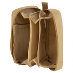 Пенал - косметичка Alingar, ткань, молния, боковой карман, липучка, значок, стикеры д/заметок, 200 х 90 х 45 мм, "CAPYBARA", капибара, бежевый