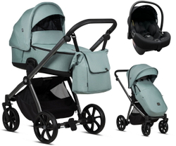 Детская коляска Tutis Mio 3 Plus Essential 3 в 1 с автокреслом Elo Lux EduSky Black 1502243 Turquoise