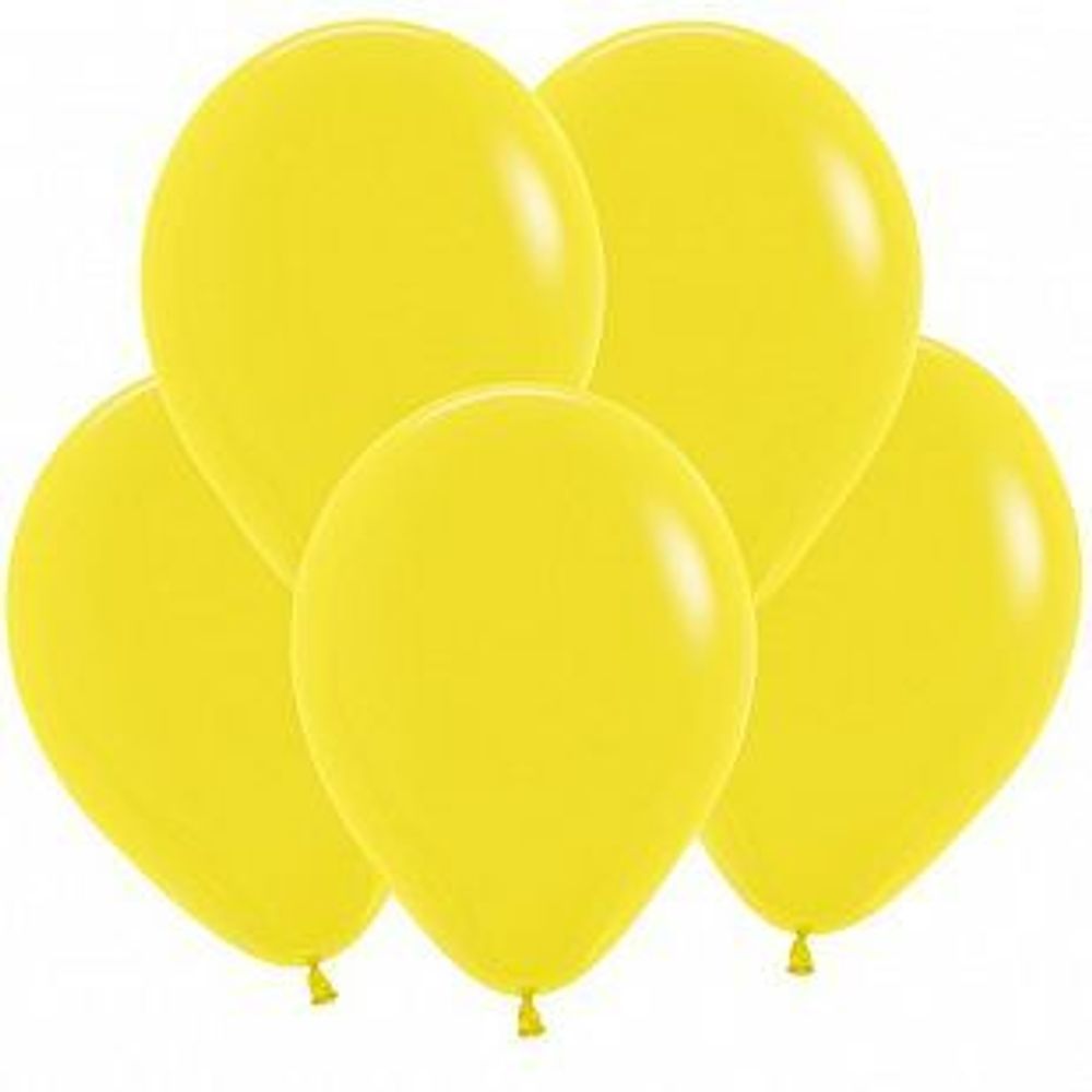 S Шар 5"/13 см пастель (020) желтый/Yellow  (БГ-7) 
