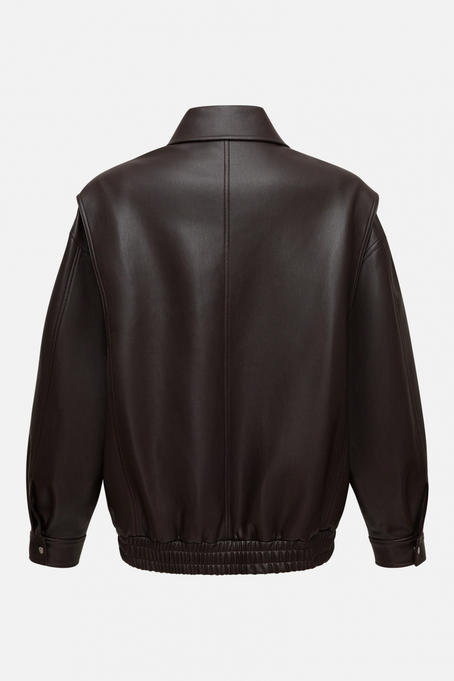 Бомбер оверсайз из экокожи