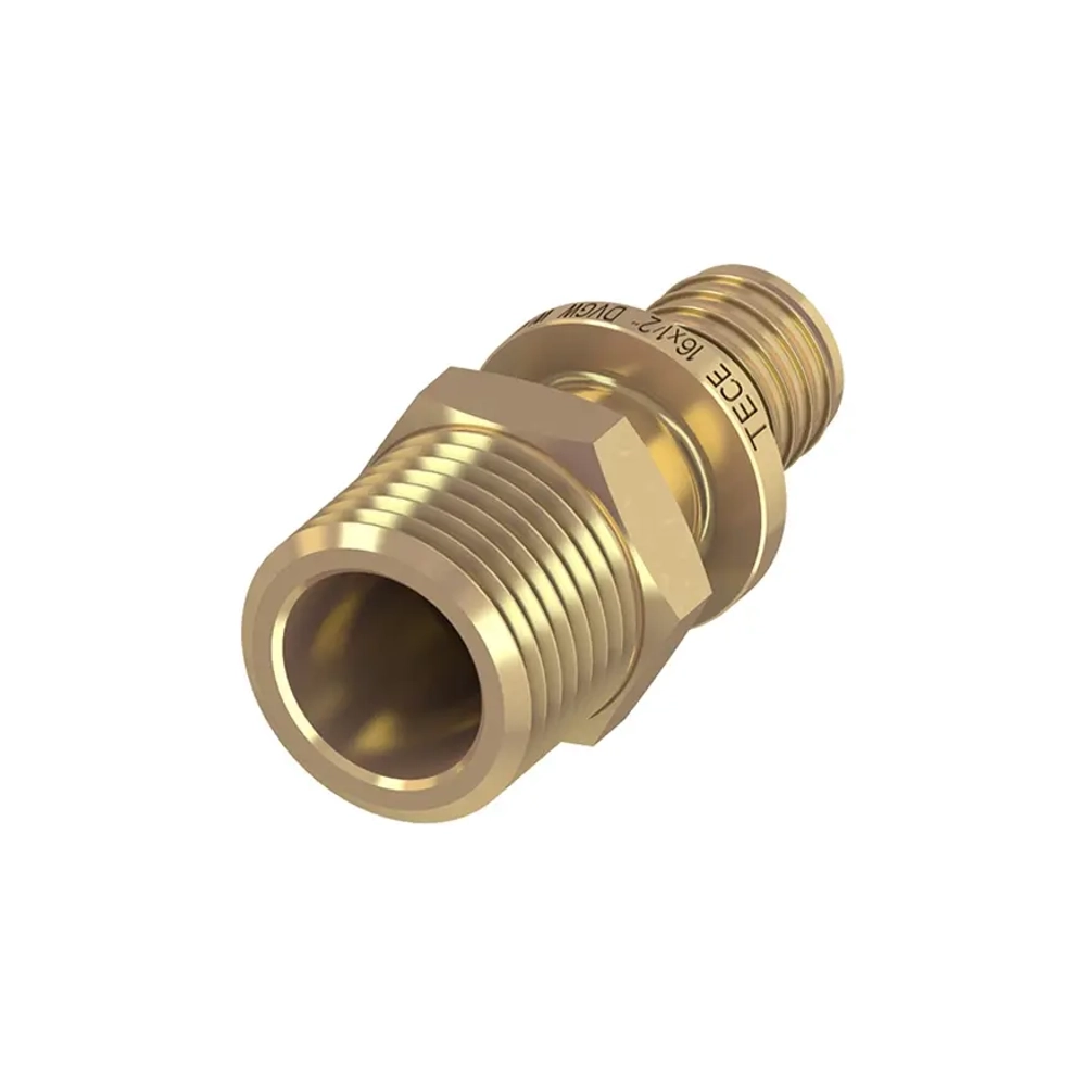Соединение Tece прямое с ниппелем 20x3/4" латунь